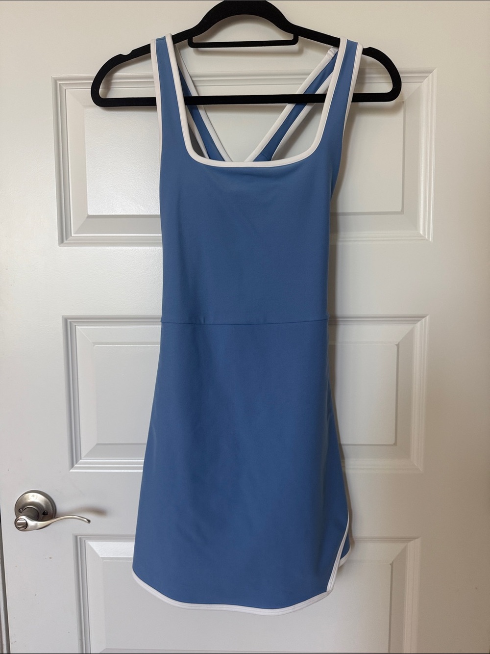 Sleeveless Blue YPB sculptLUX athletic Dress with built in shorts